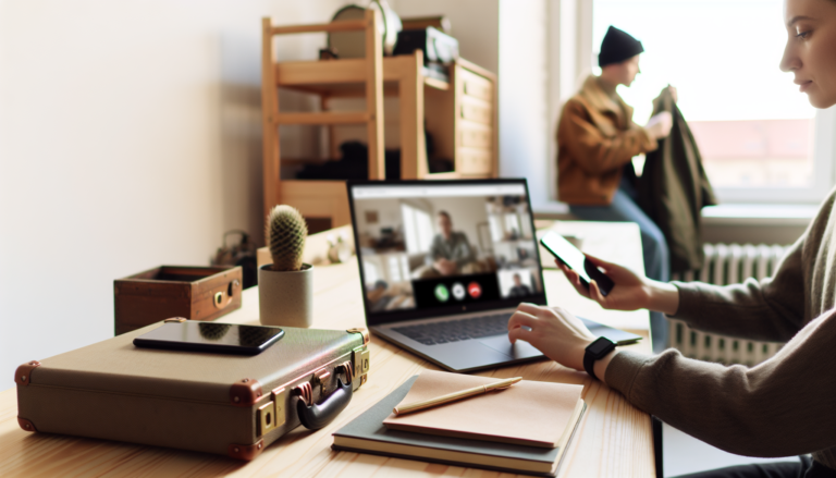 Спокійна сцена відеодзвінка у стосунках на відстані під час війни, акцент на довірі й підтримці